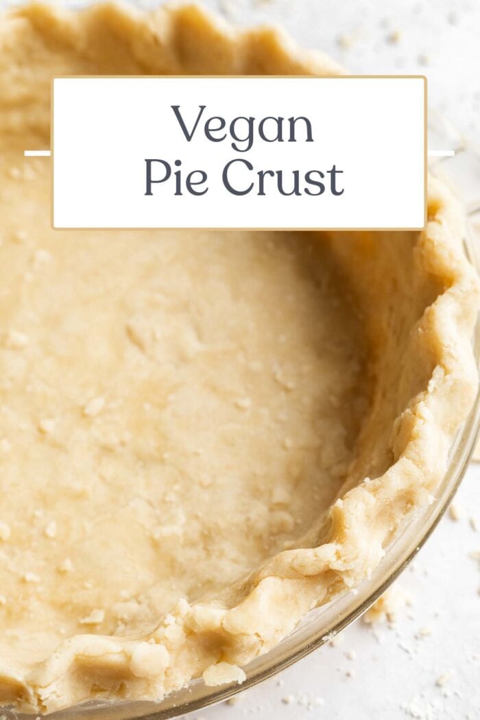 Pin graphic for vegan pie crust