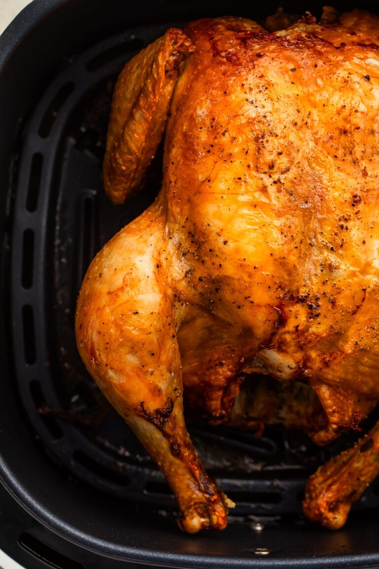 Easy Air Fryer Whole Chicken with Crispy Skin