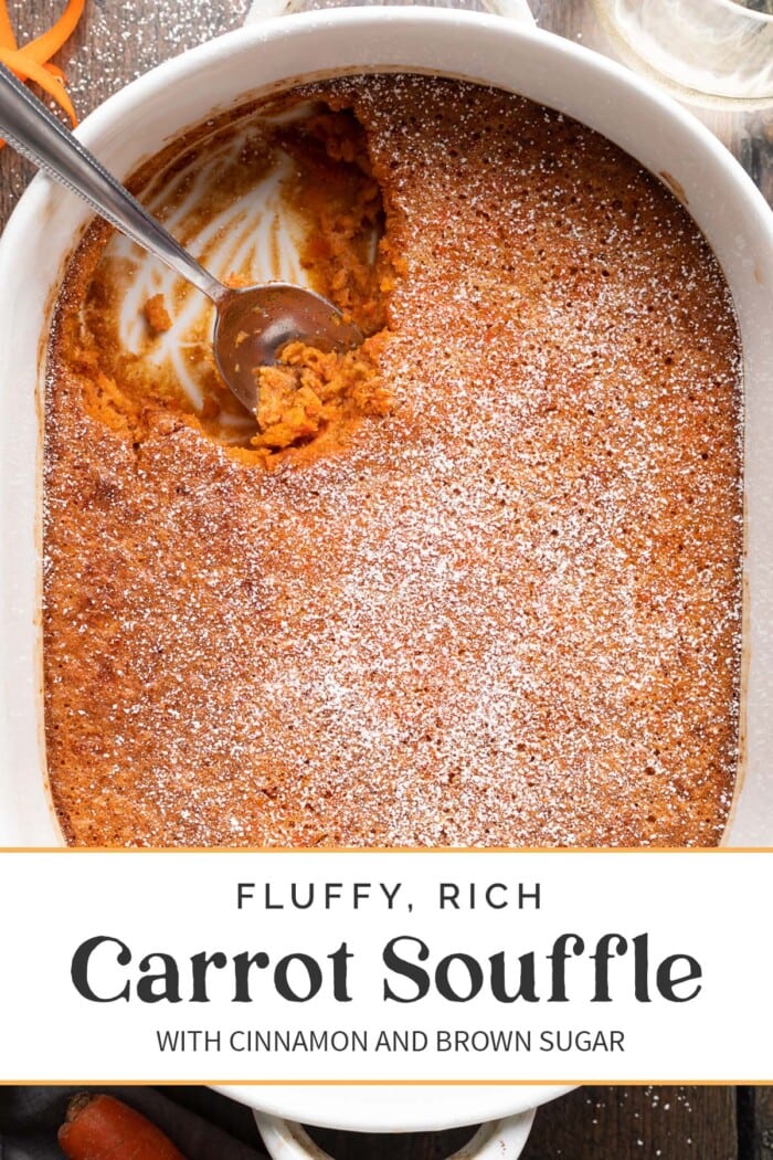 Pin graphic for carrot souffle