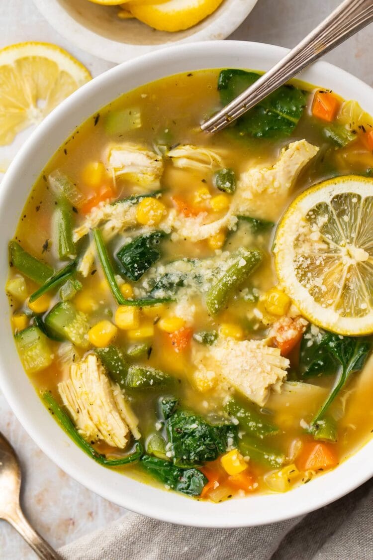 Lemony Chicken Vegetable Soup - 40 Aprons