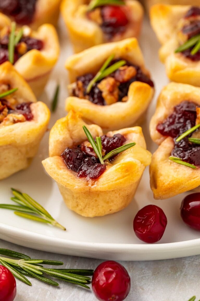 The Best Ever Cranberry Brie Bites