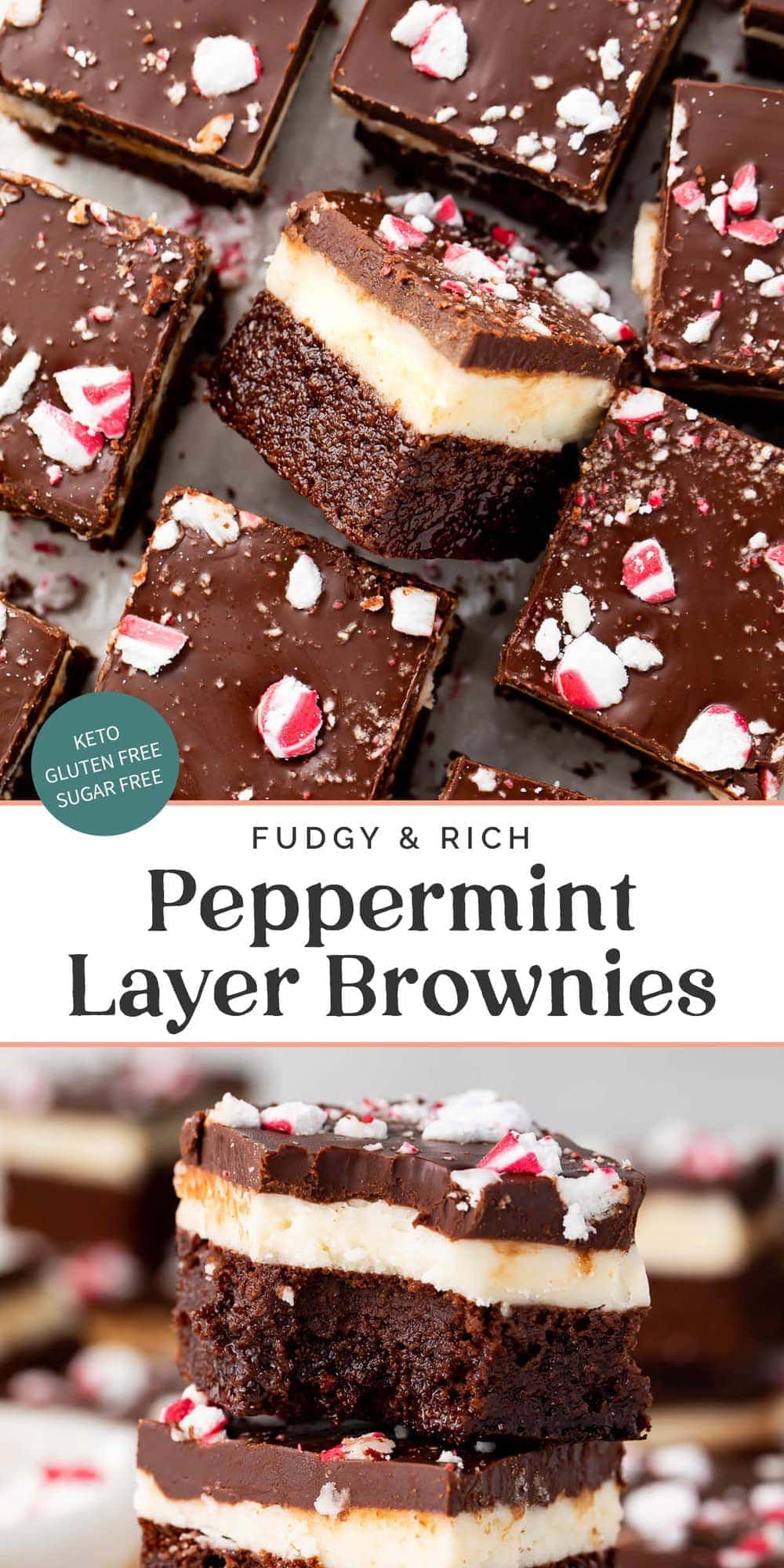 Keto Peppermint Layer Brownies - 40 Aprons