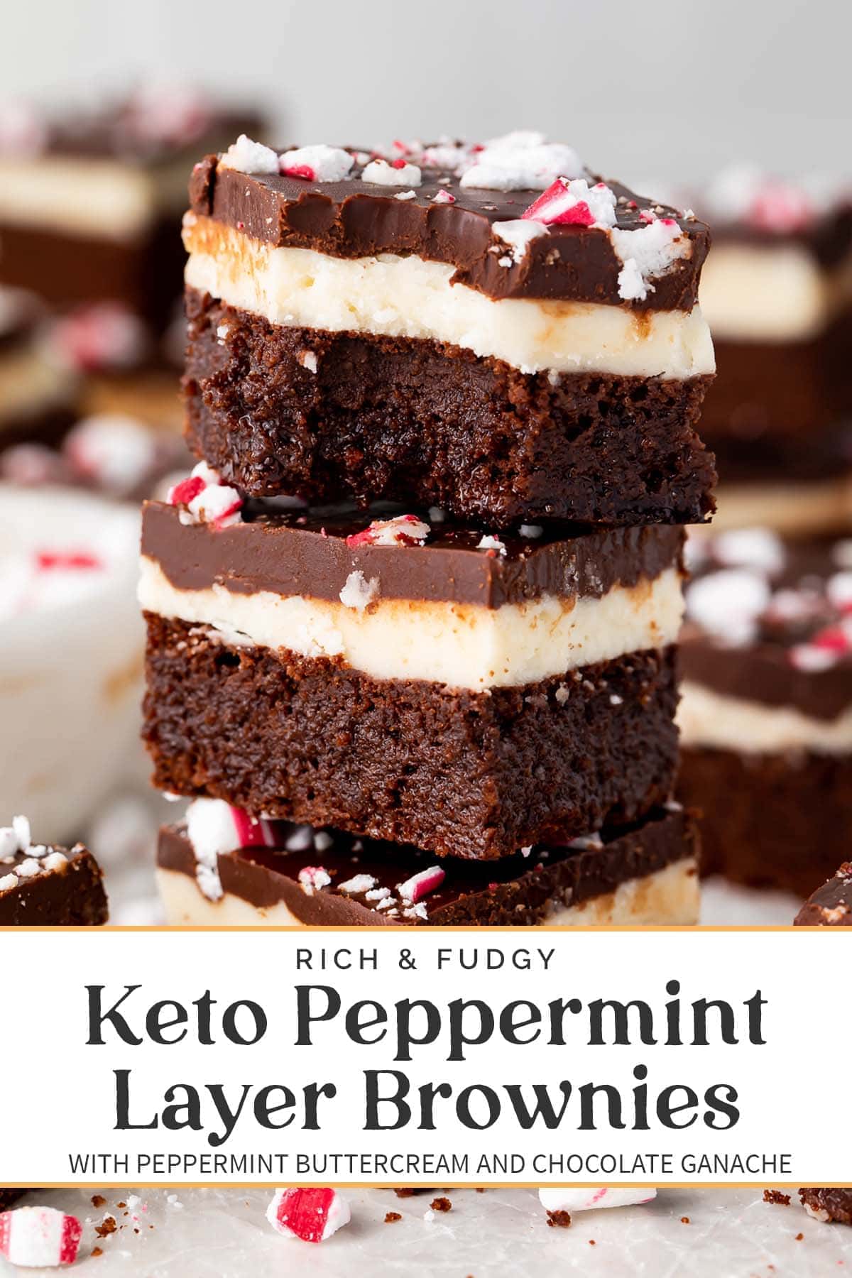 Keto Peppermint Layer Brownies - 40 Aprons