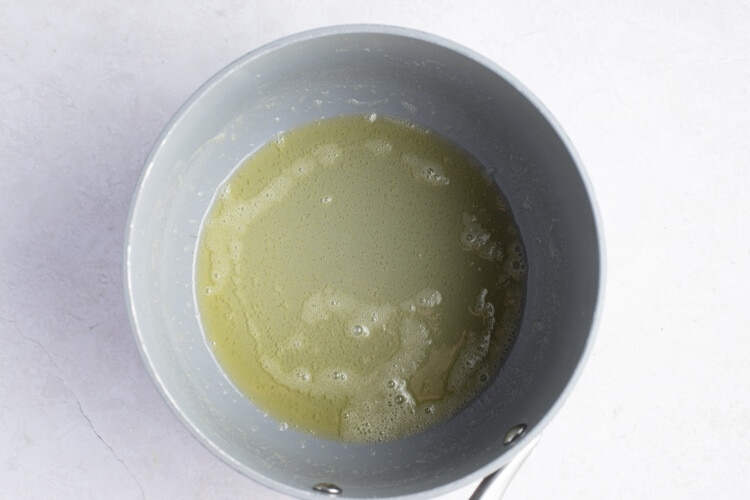 Melted butter in medium saucepan