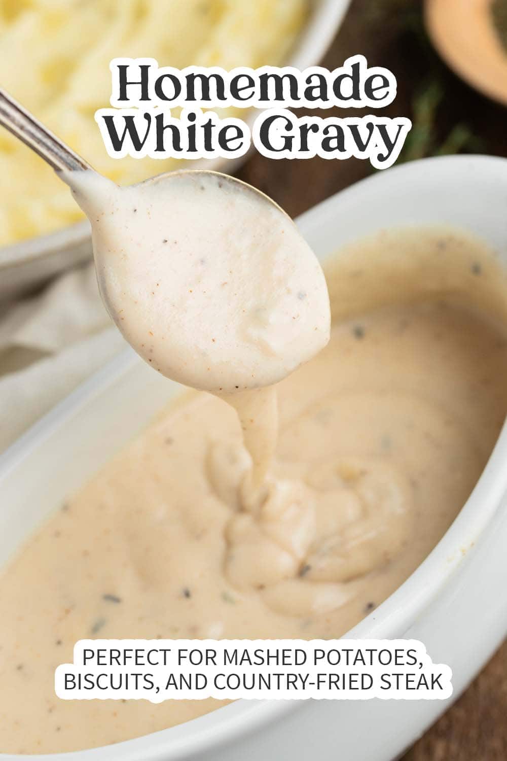 Homemade White Gravy 40 Aprons   White Gravy Text 