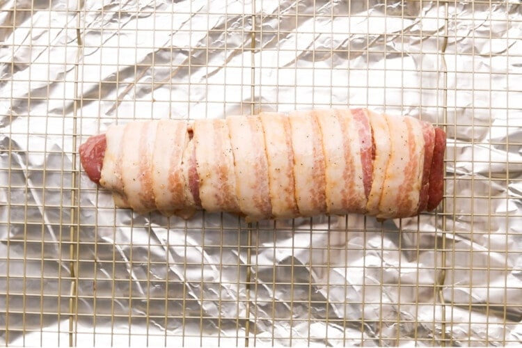 bacon wrapped pork tenderloin step 3