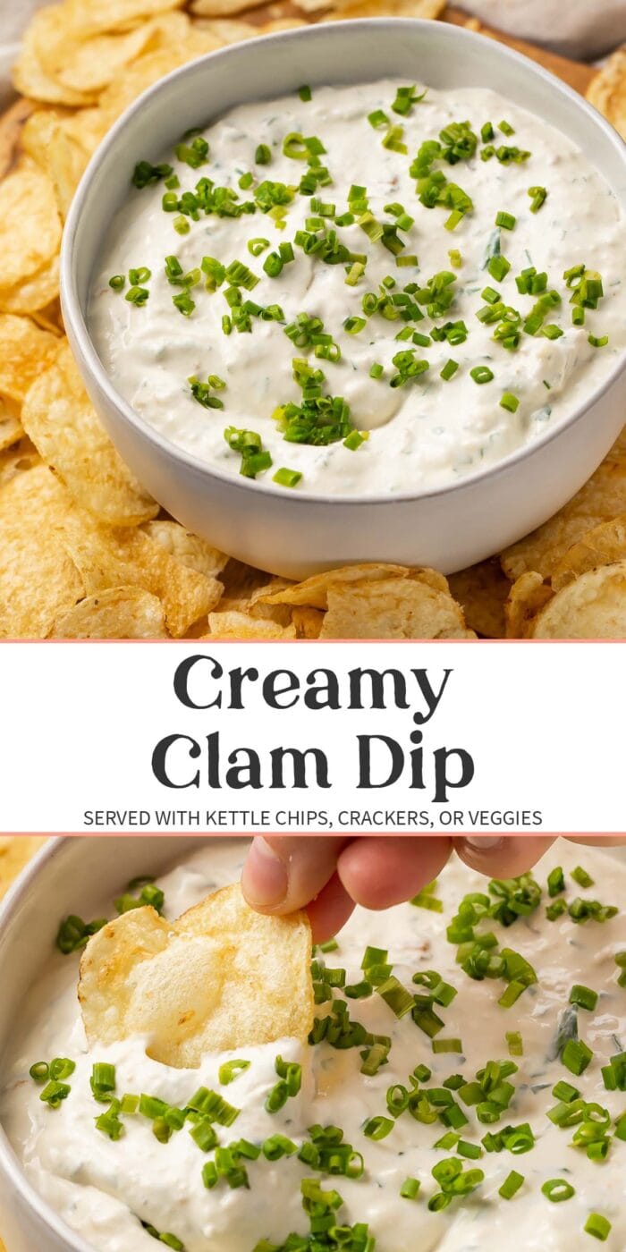 Pin graphic for clam dip