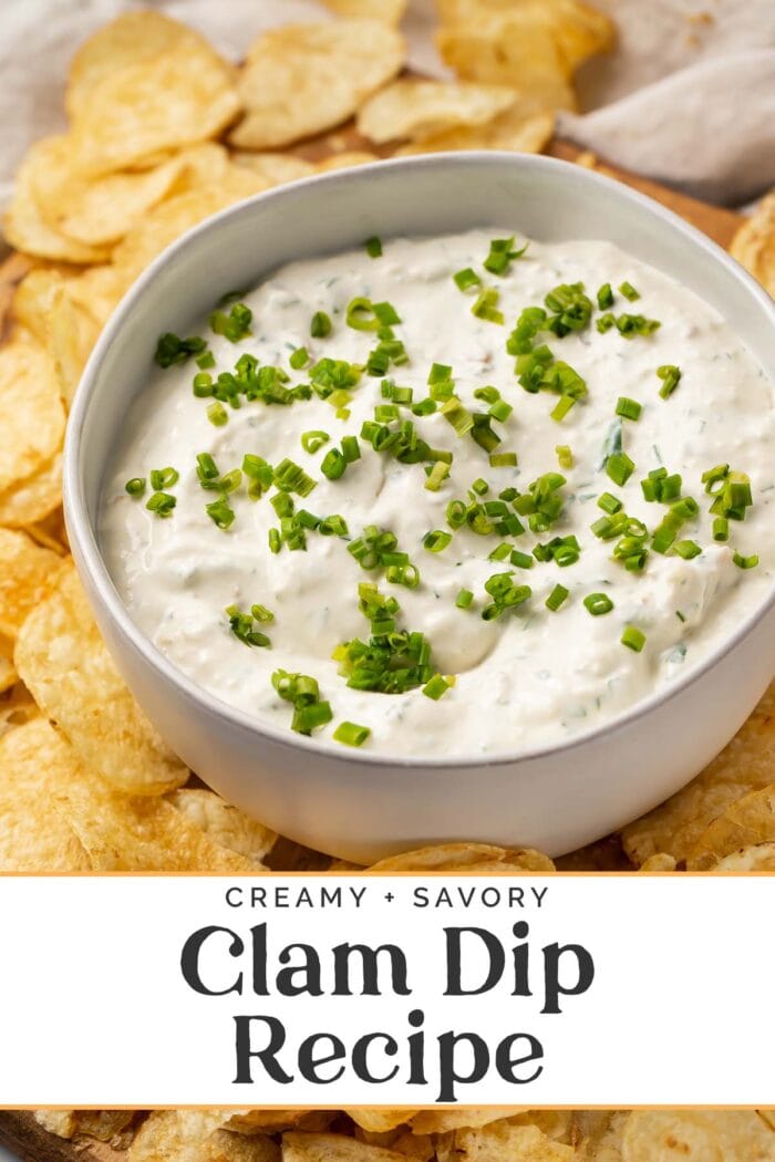 Pin graphic for clam dip