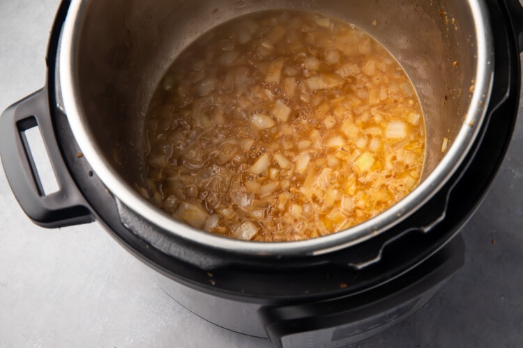 Onions and garlic in Instant Pot