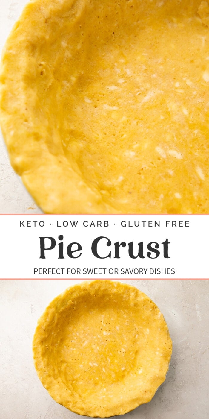 Pin graphic for keto pie crust