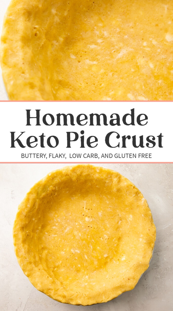 Pin graphic for keto pie crust