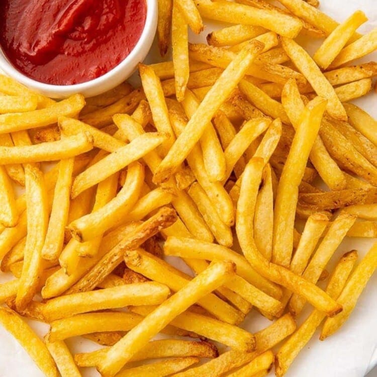 Air Fryer Frozen French Fries Square