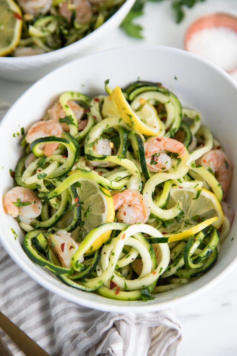 Shrimp Scampi with Zoodles (Low Carb, Paleo)