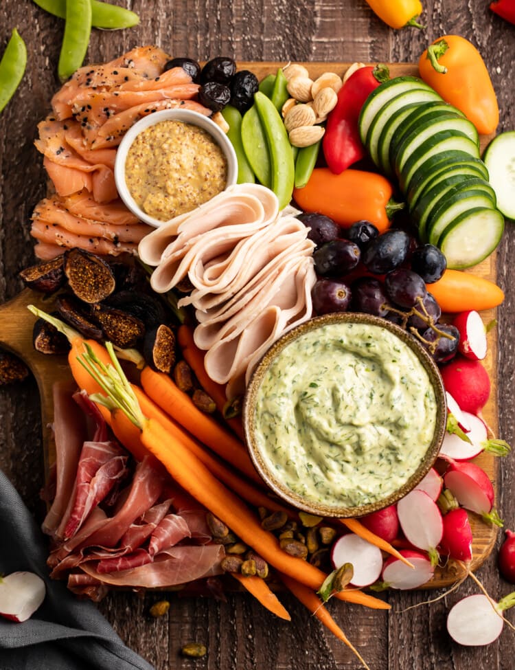 Overhead photo of a Whole30 grazing board