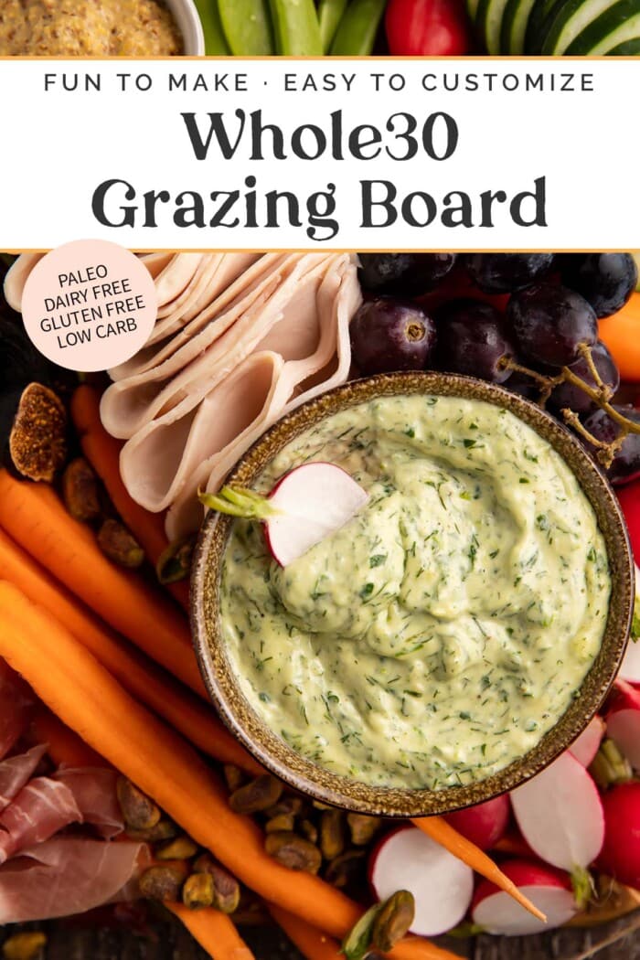 Pin graphic for Whole30 grazing board