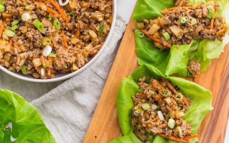 Healthy Lettuce Wraps – PF Changs Recipe (Whole30, Paleo)