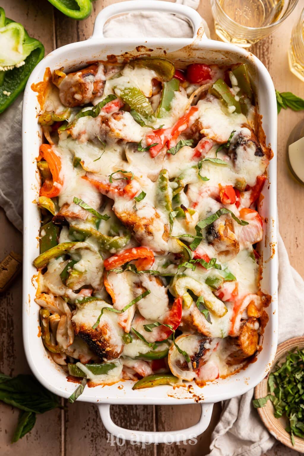 Cheesy Italian Sausage And Bell Pepper Casserole Low Carb Keto 40 Aprons