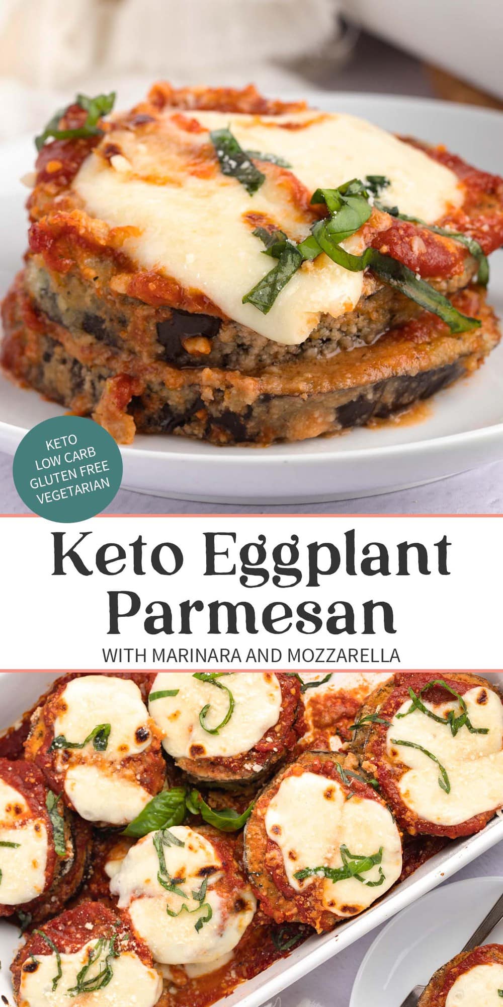 Keto Eggplant Parmesan (Low Carb, Gluten Free, Vegetarian) - 40 Aprons