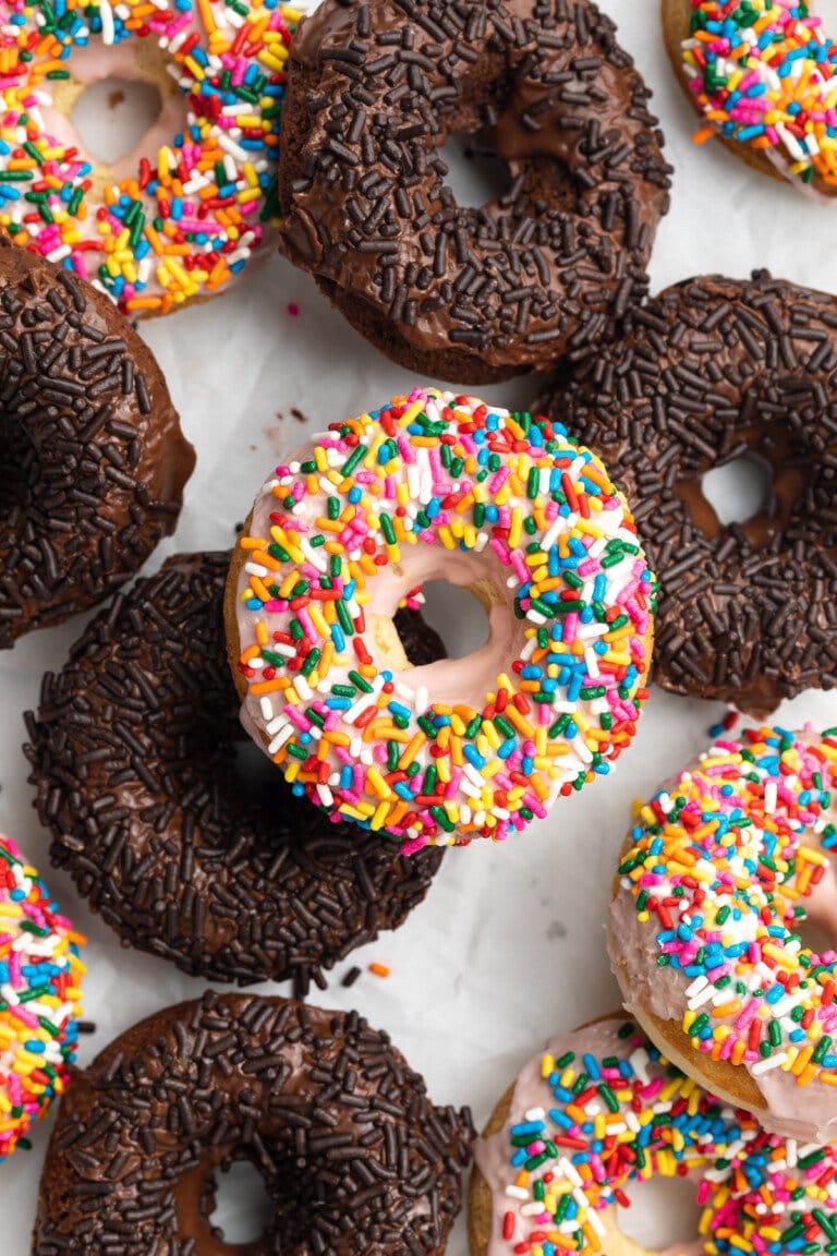 Chocolate and Vanilla Gluten-Free Donuts
