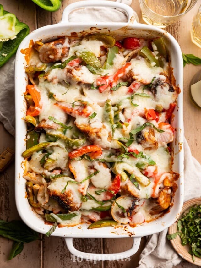 Cheesy Italian Sausage & Bell Pepper Casserole (Low Carb, Keto)