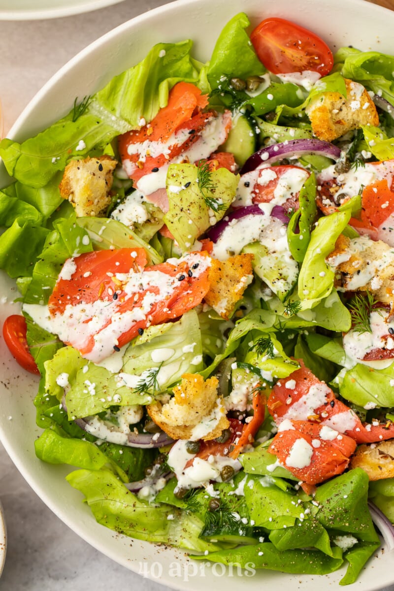 Smoked Salmon Bagel Salad - 40 Aprons