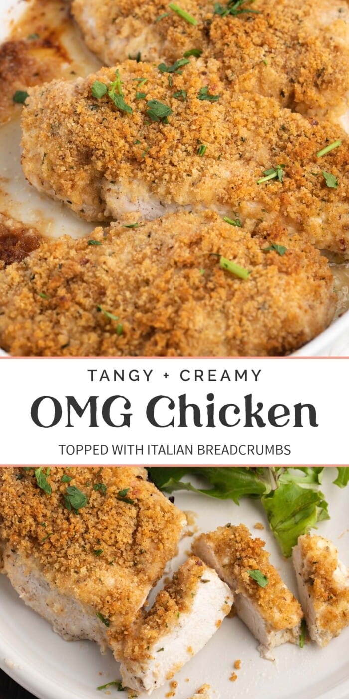 Pin graphic for OMG chicken.