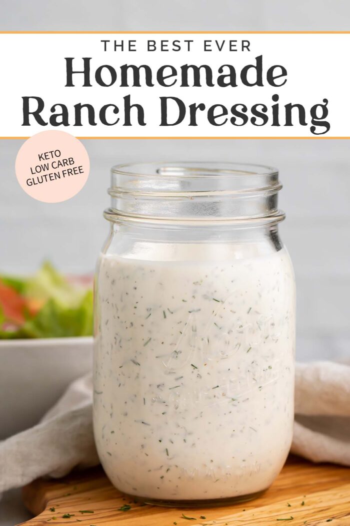 Pin graphic for ranch dressing.