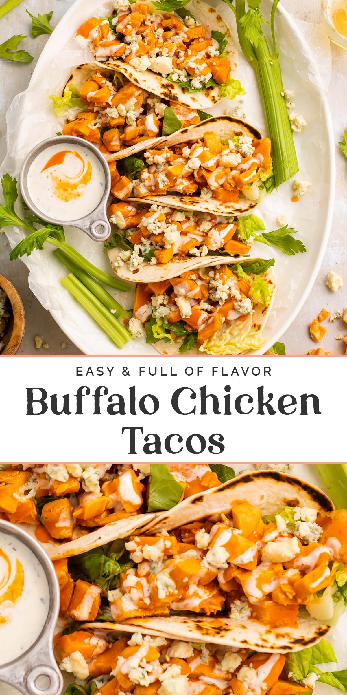 Buffalo Chicken Tacos - 40 Aprons