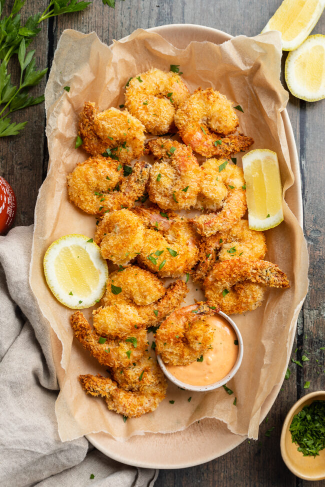 Air Fryer Fried Shrimp with Sriracha Mayo - 40 Aprons