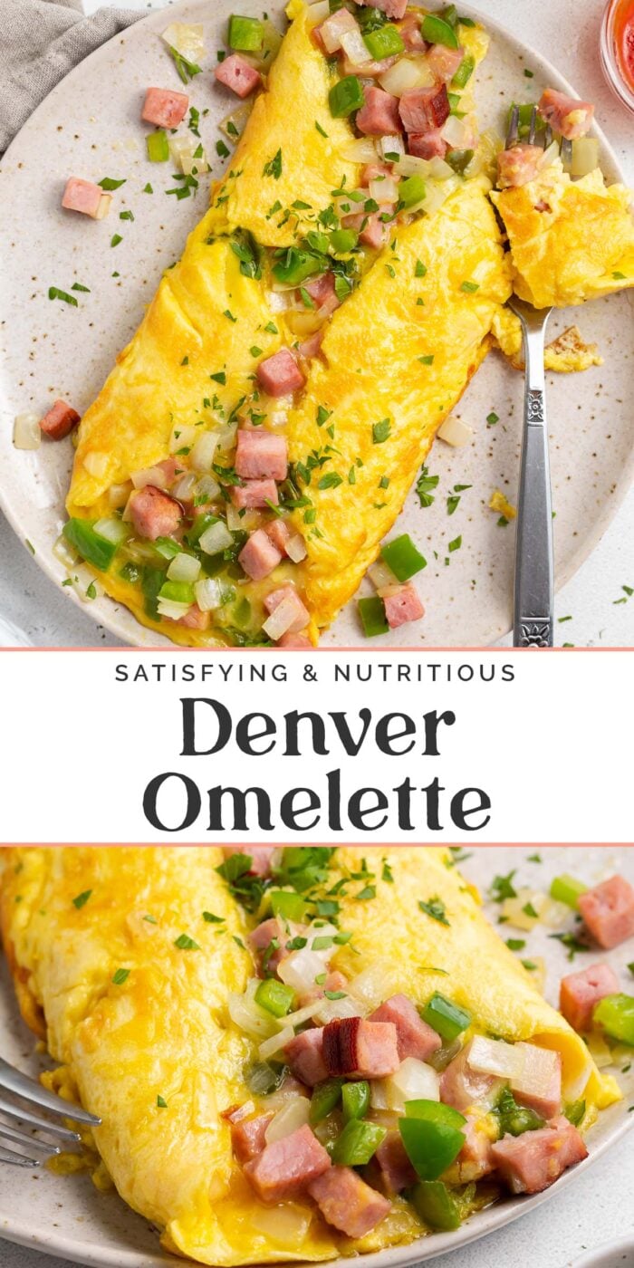 Pin graphic for denver omelette.