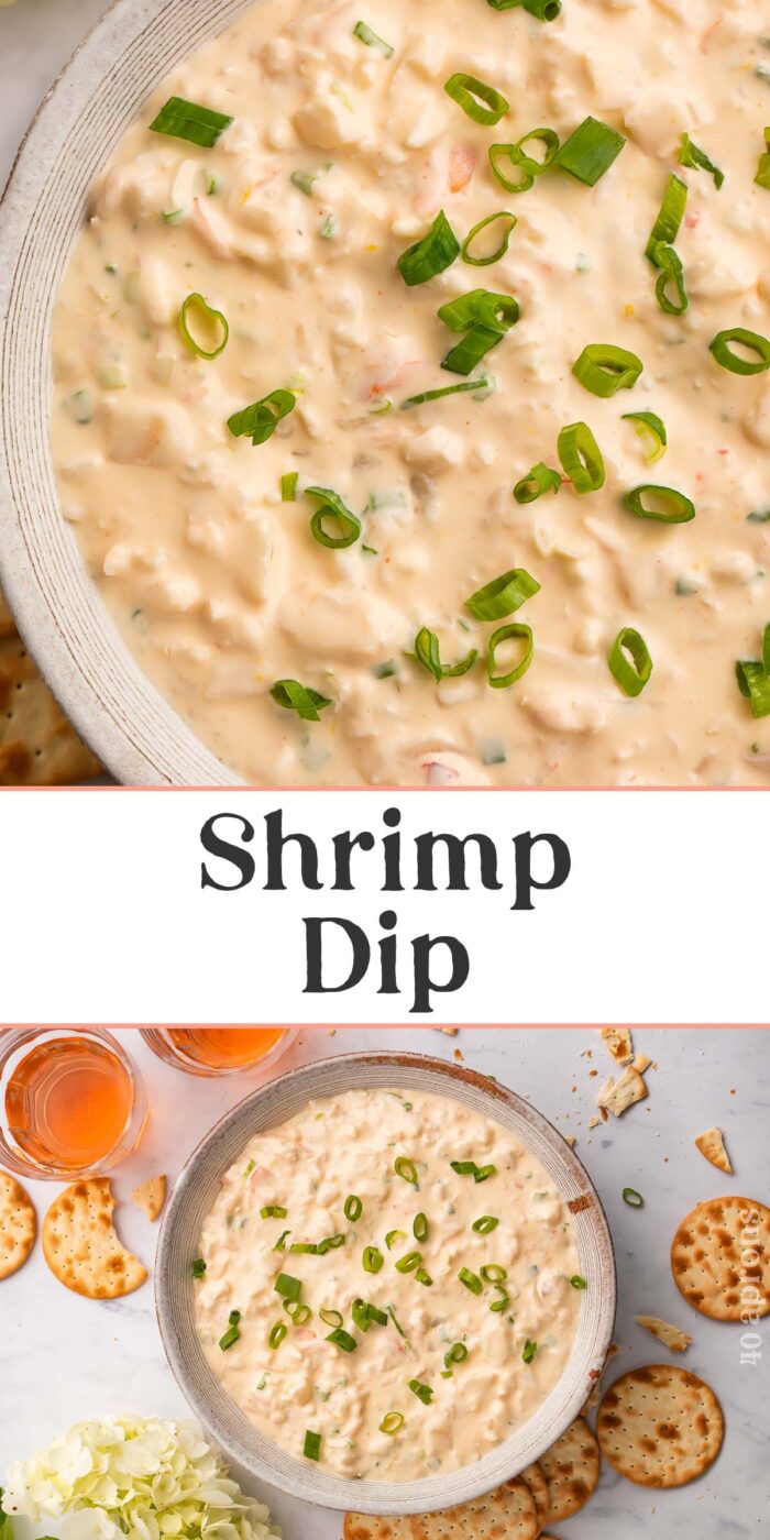 Pin graphic for shrimp dip.