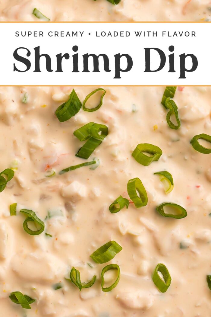 Pin graphic for shrimp dip.