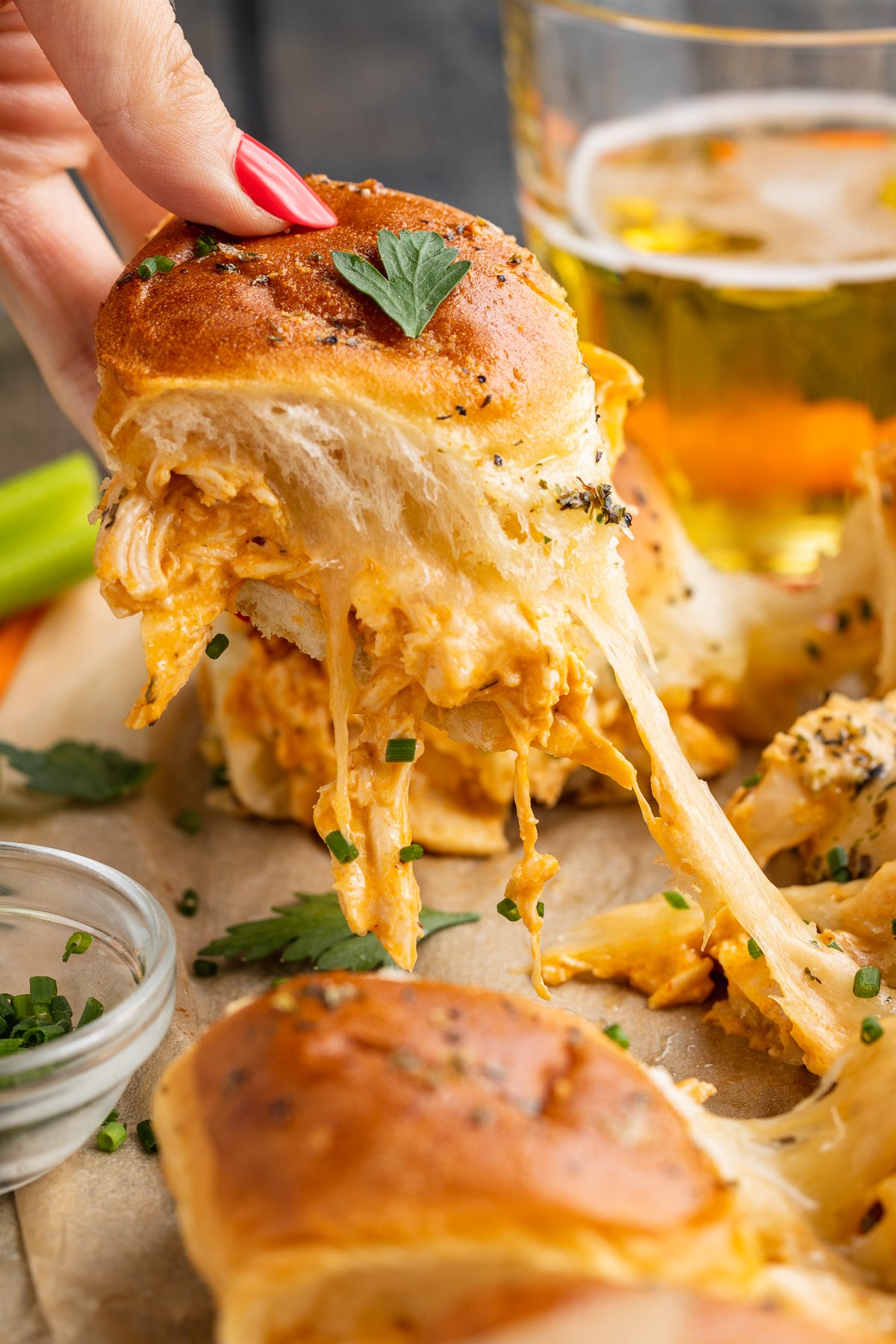 Easy Buffalo Chicken Sliders - Host The Toast