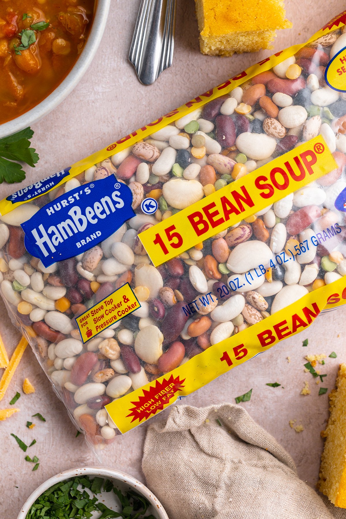 Is it Vegan Hurst Hambeens Dried 15 Bean Soup, Bag With Original