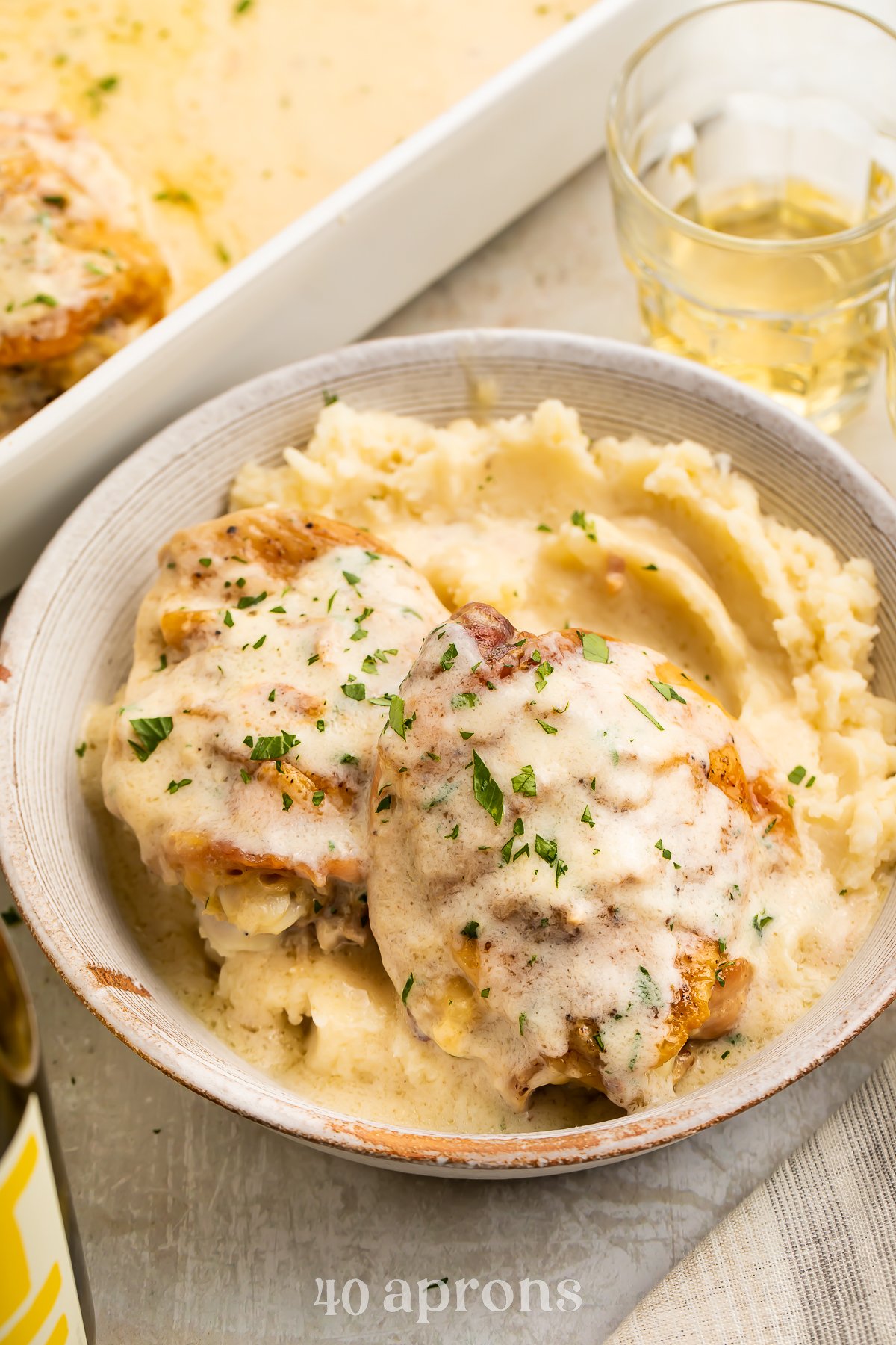 Creamy Crockpot Chicken and Rice - 40 Aprons