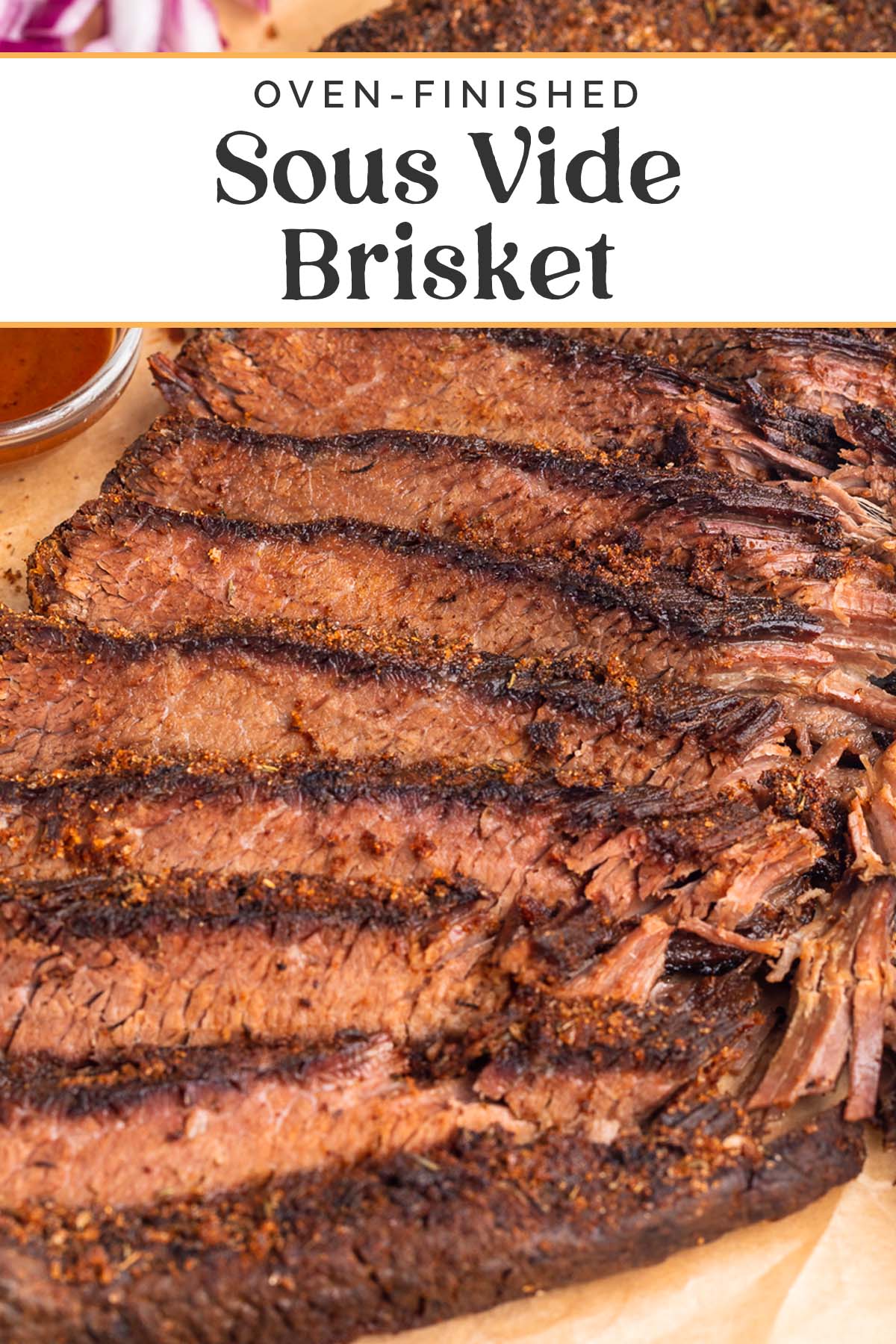 Pin graphic for sous vide brisket.