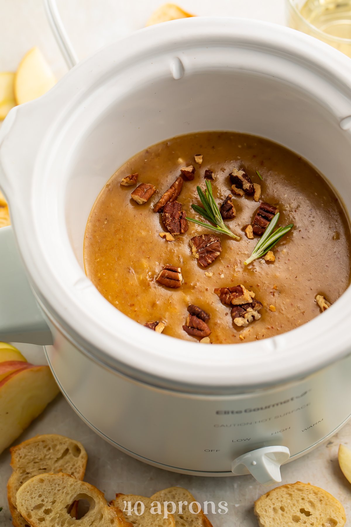 Slow Cooker with 3 Spoons,3 Mini Pot Crock for Dips,3 Pot 1.5