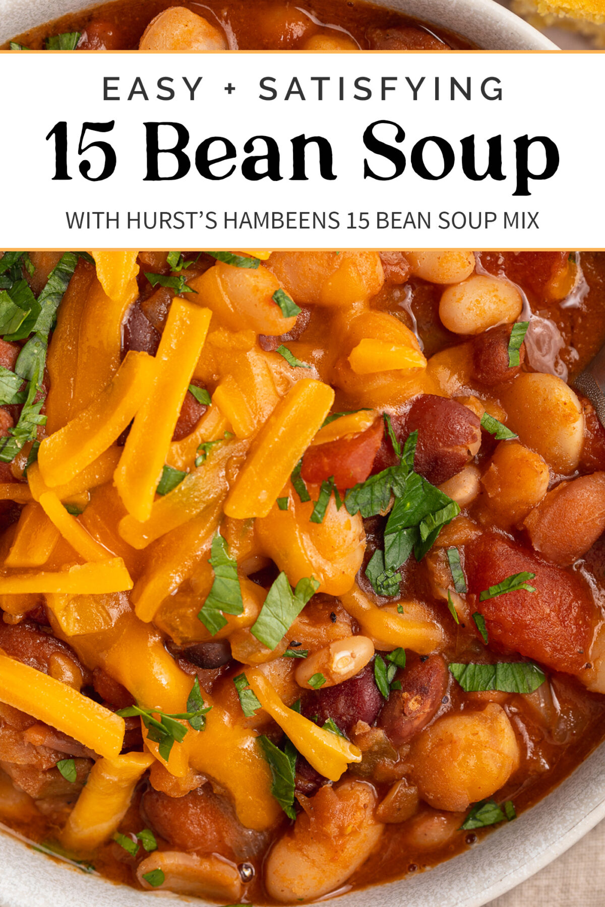 Pin graphic for 15 Bean Soup.