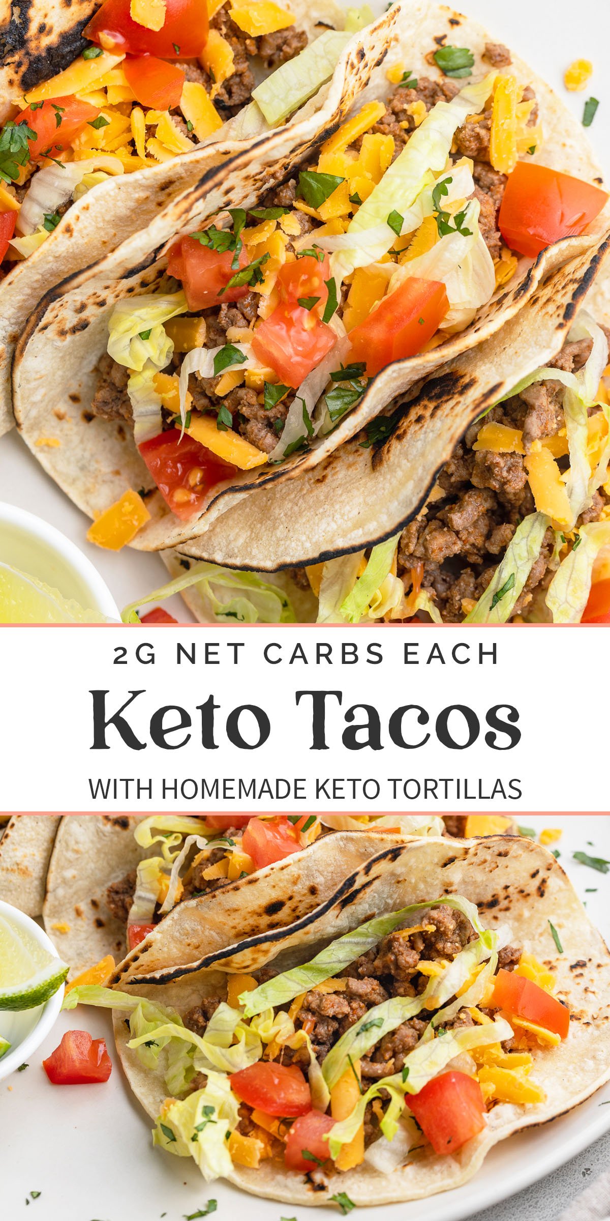 Pin graphic for keto tacos.