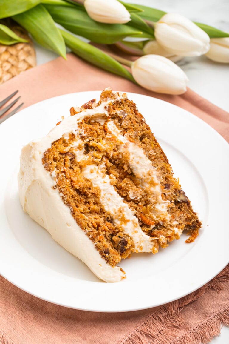 Paleo Carrot Cake with “Cream Cheese” Frosting (Gluten Free, Dairy Free)