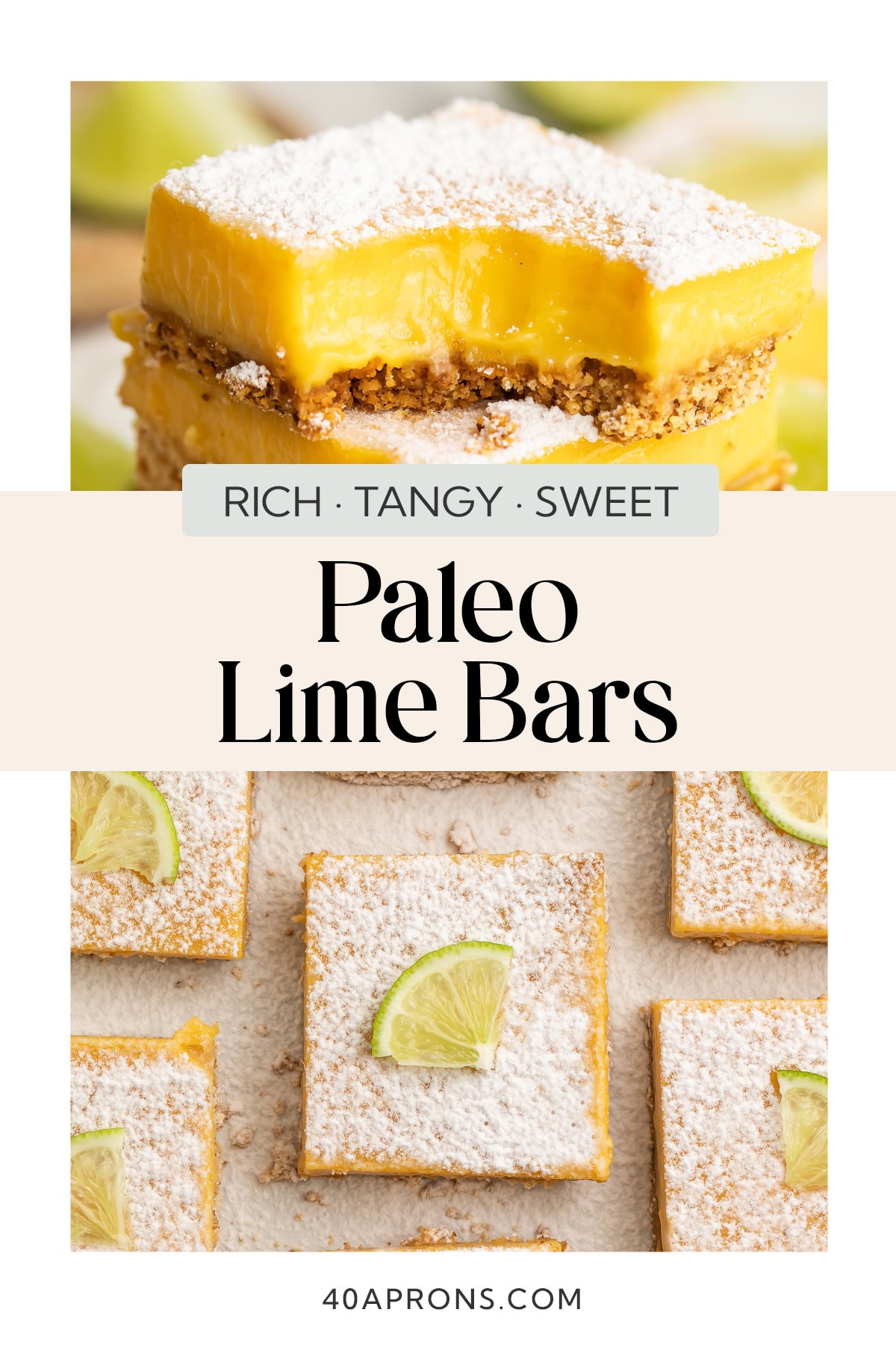 Pin for paleo lime bars.