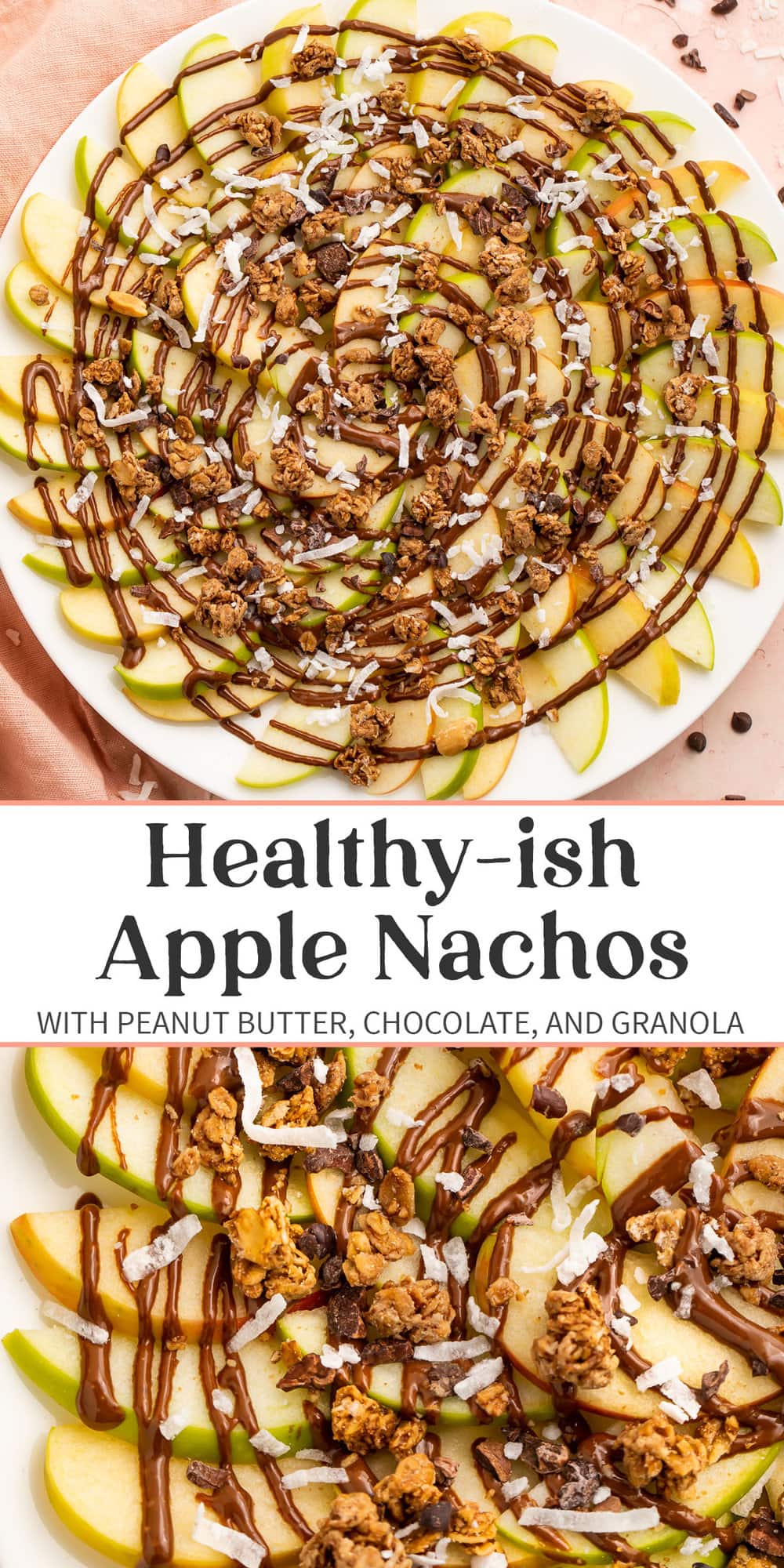 Pin graphic for apple nachos.