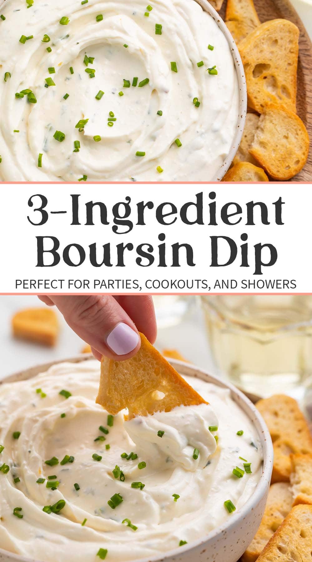 Pin graphic for boursin dip.