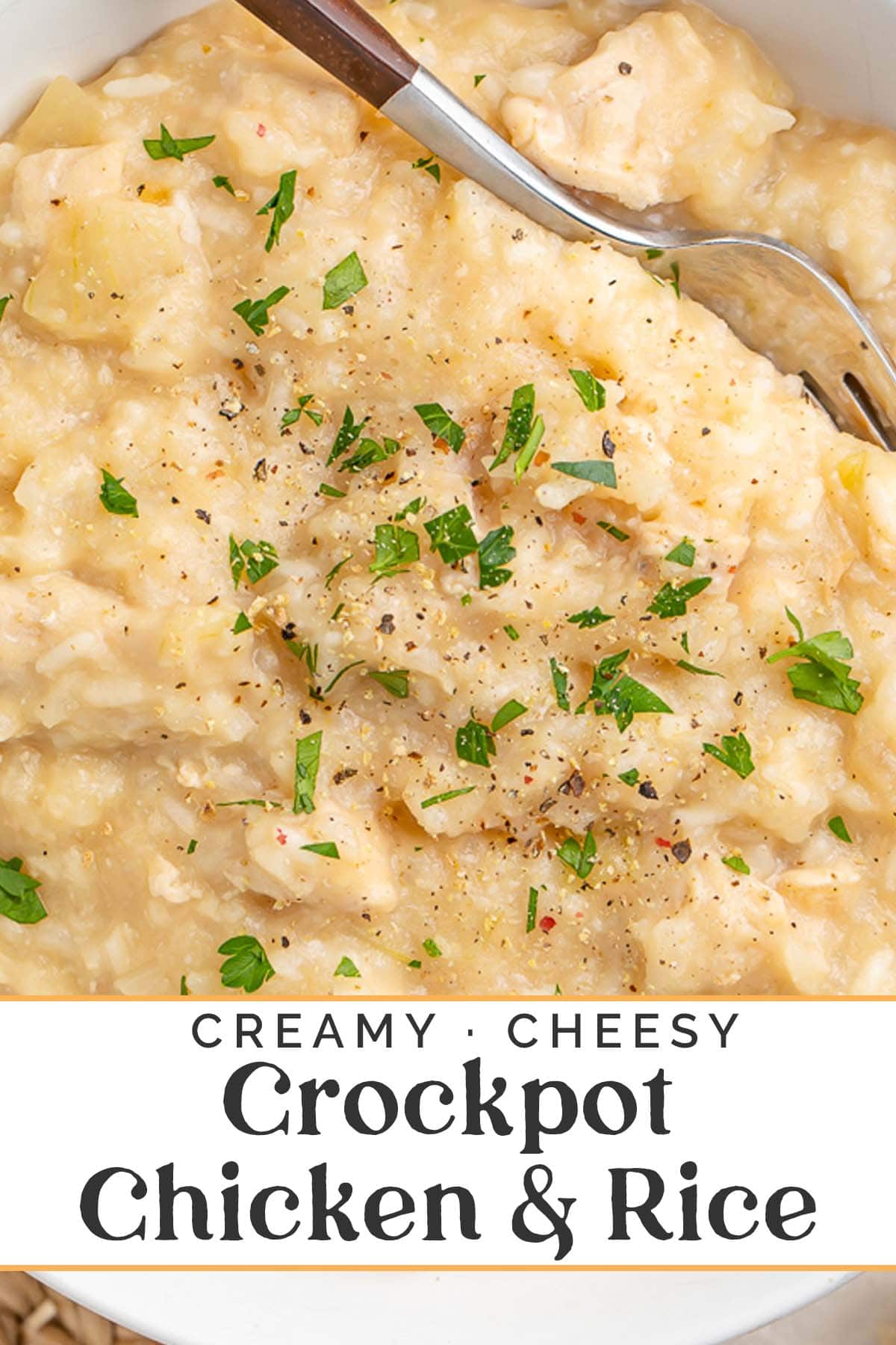 Creamy Crockpot Chicken and Rice - 40 Aprons