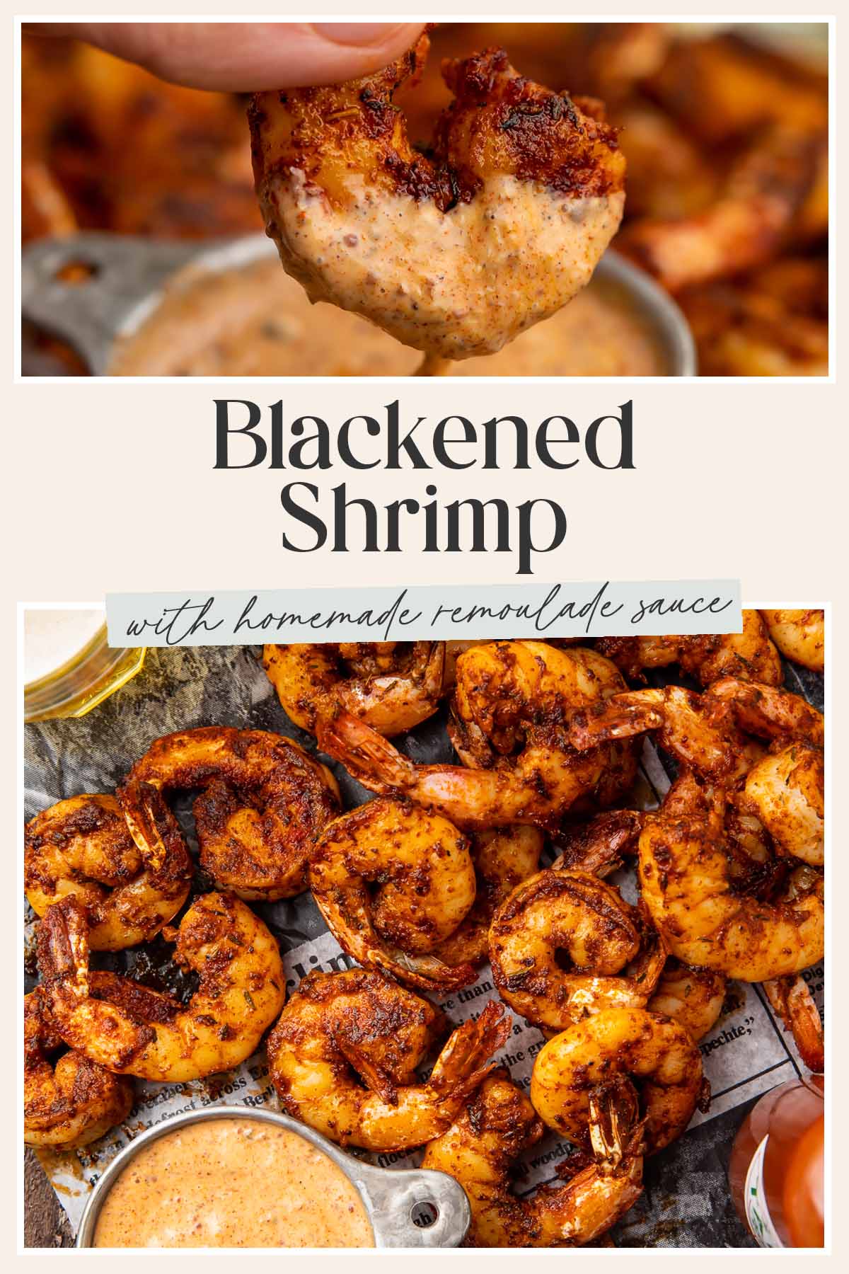 Pin graphic for blackened shrimp.