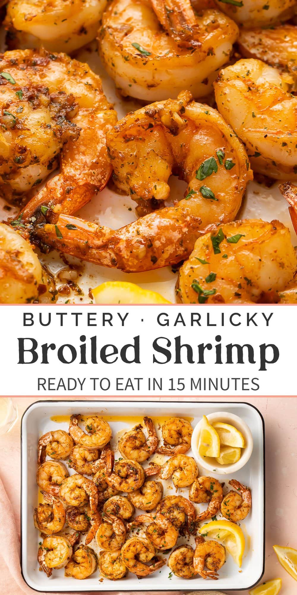 Pin graphic for broiled shrimp.