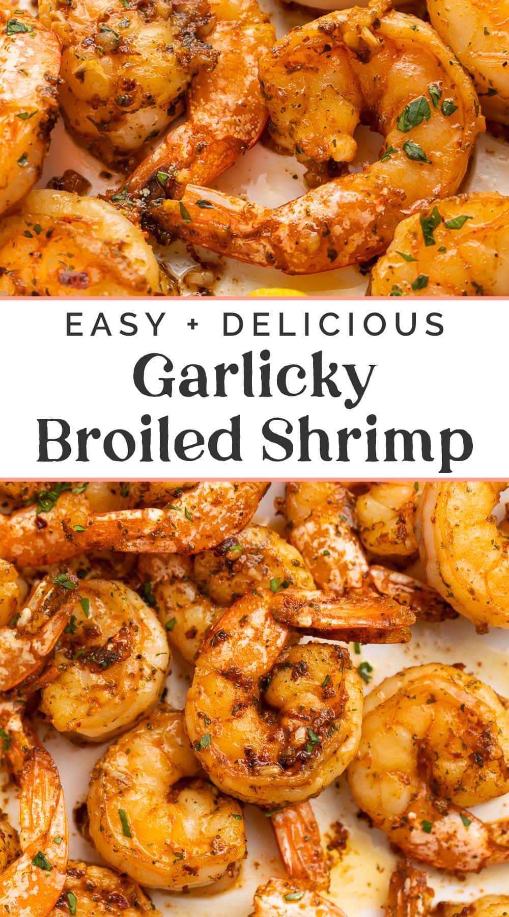 Pin graphic for broiled shrimp.