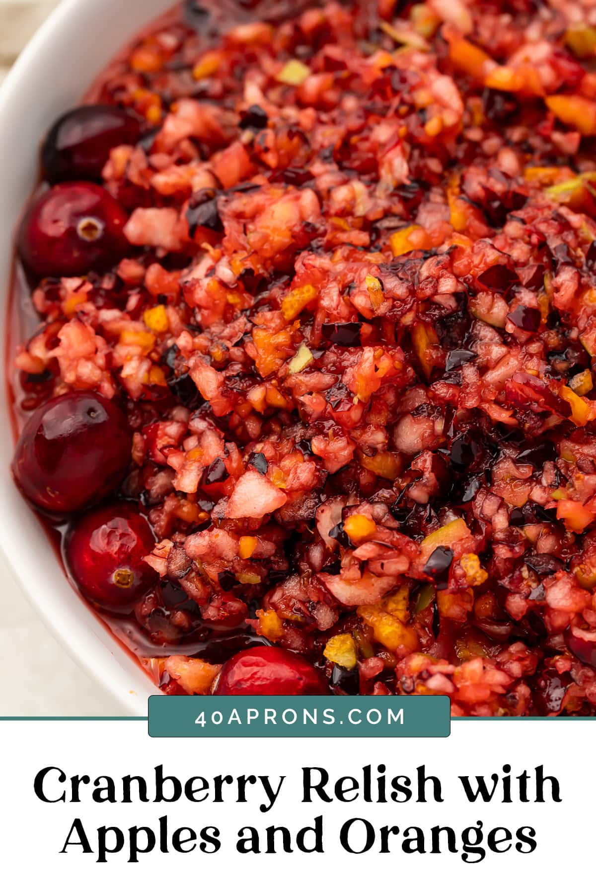 Graphic for Cranberry Relish with apples and oranges.