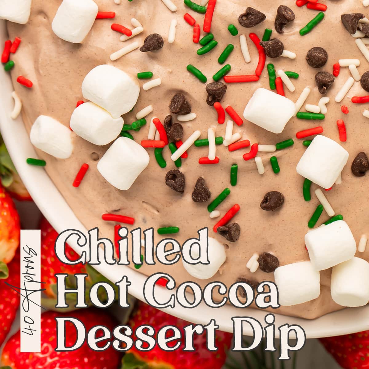 Pin graphic for hot cocoa dip.