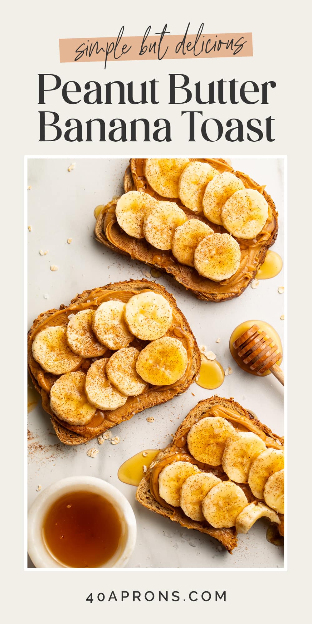 Pin graphic for peanut butter banana toast.